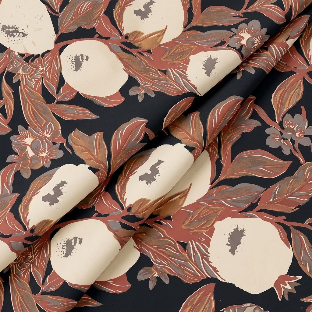 Folded Ajrakh Black Ajrakh Cotton Fabric