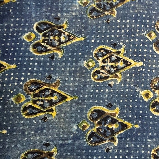 Ajrakh Cotton Fabric - EB13072 - Flat fabric