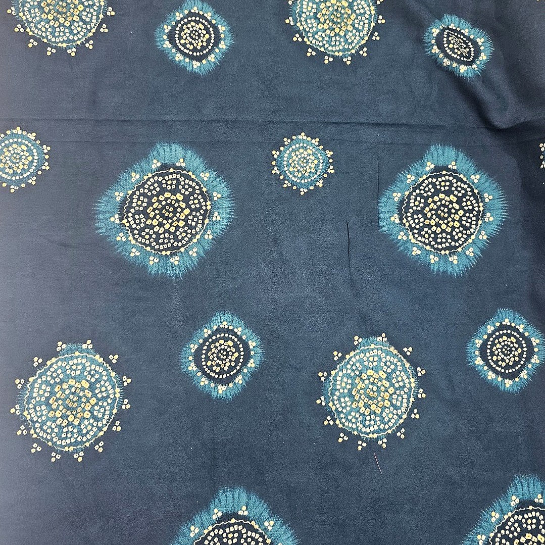 Foil Print Rayon Fabric - EB13172 - Flat fabric