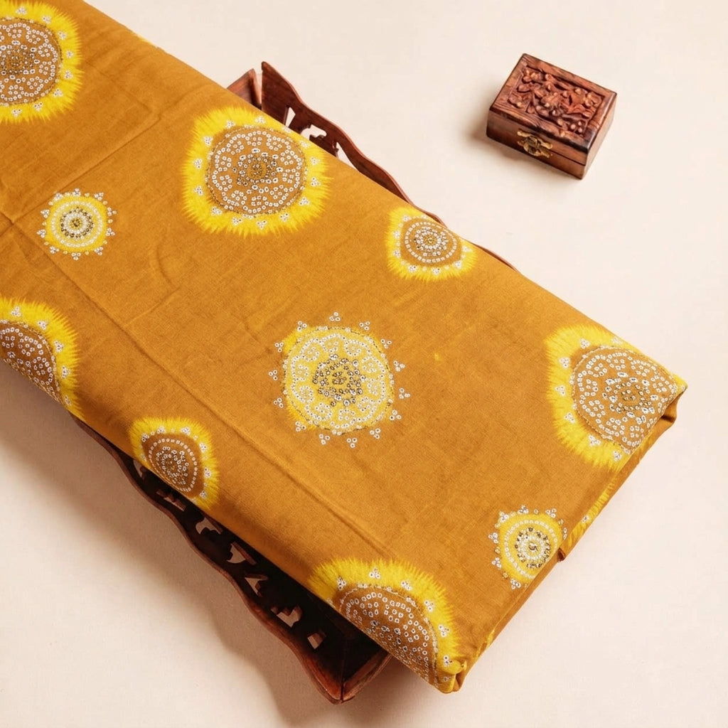 Foil Print Rayon Fabric - EB13174 - tray_3