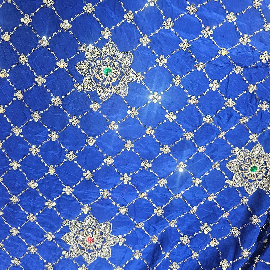 Embroidery Crepe Fabric - EB13260 - Flat fabric