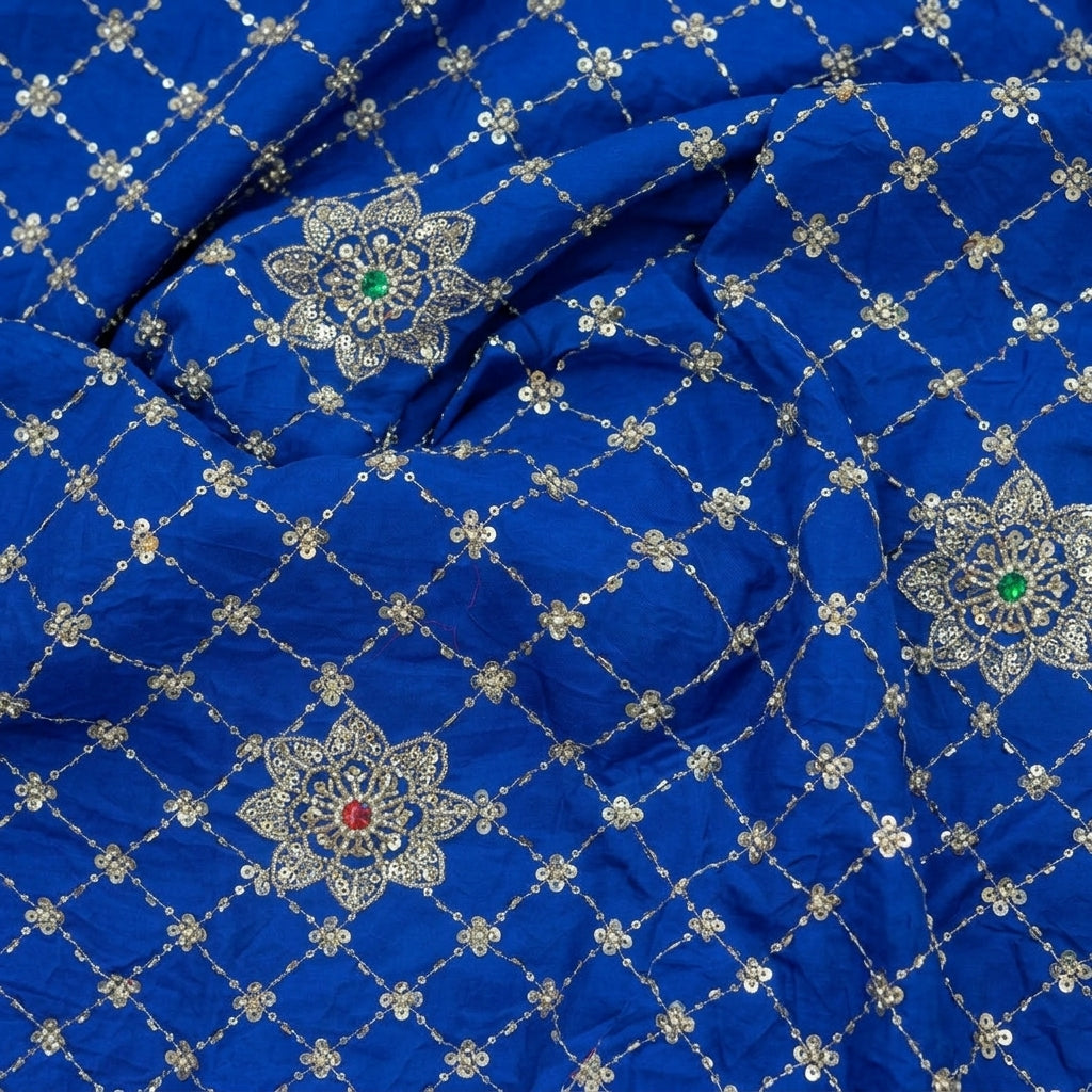 Embroidery Crepe Fabric - EB13260 - Swirl