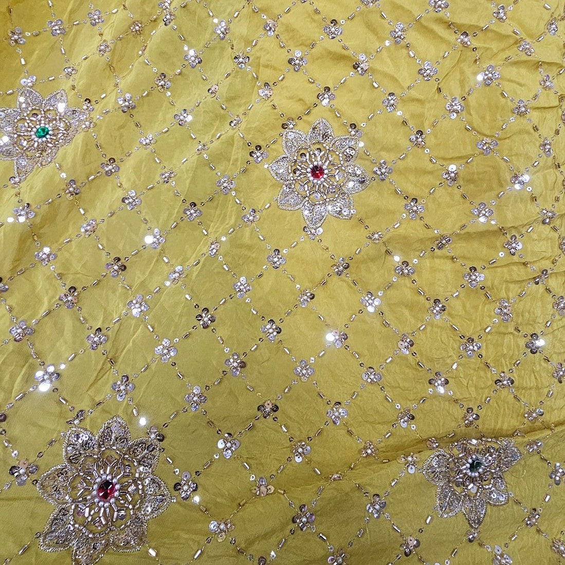 Embroidery Crepe Fabric - EB13262 - Flat fabric