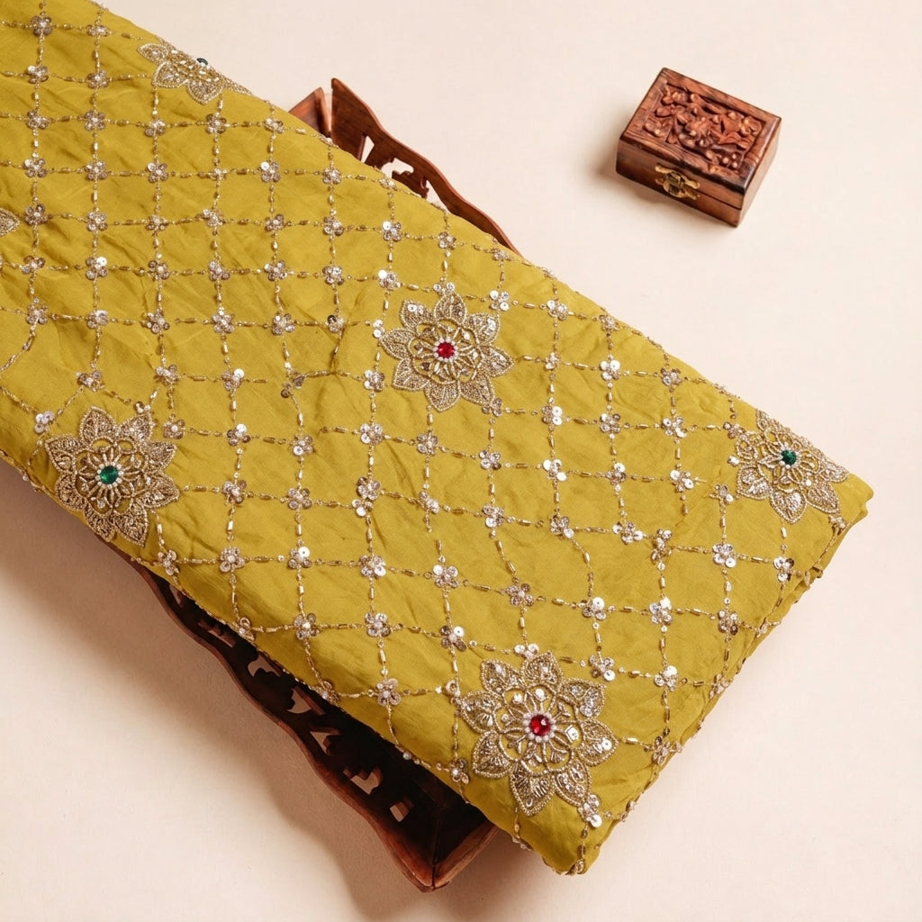 Embroidery Crepe Fabric - EB13262 - tray_3