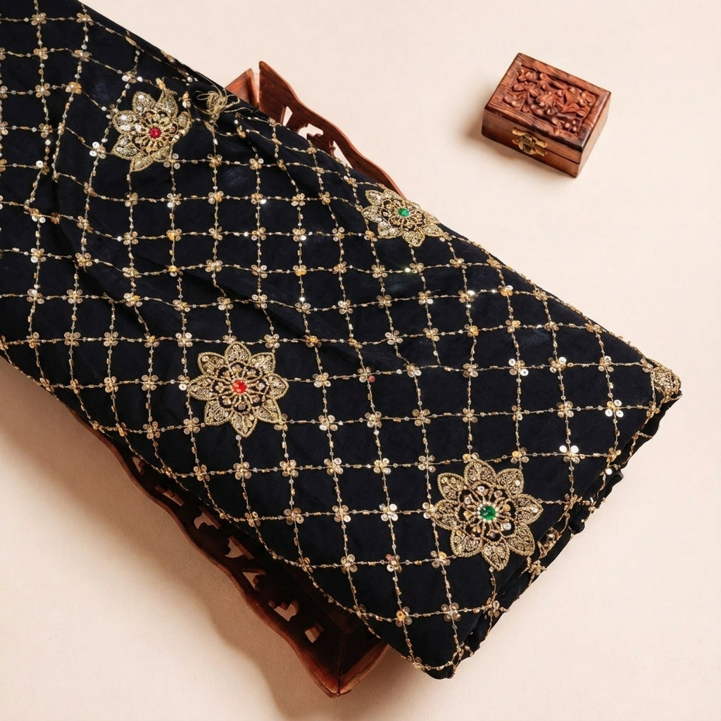 Embroidery Crepe Fabric - EB13263 - tray_3