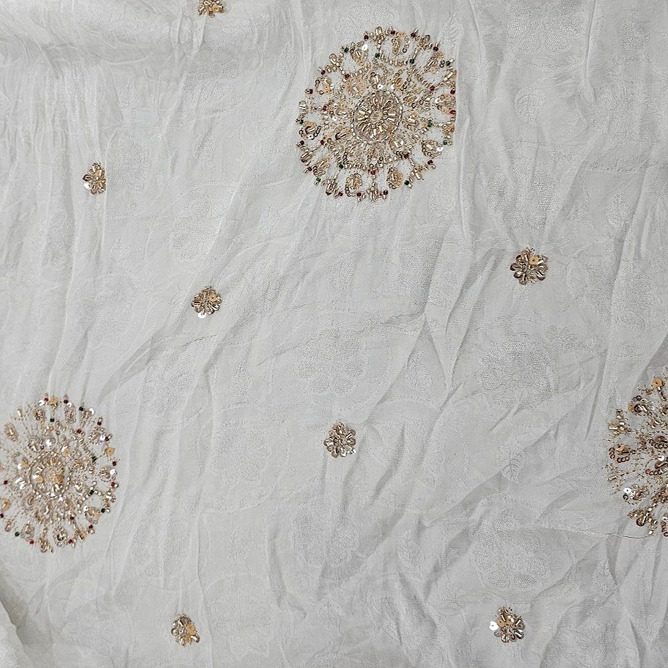Embroidery Crepe Fabric - EB13264 - Flat fabric