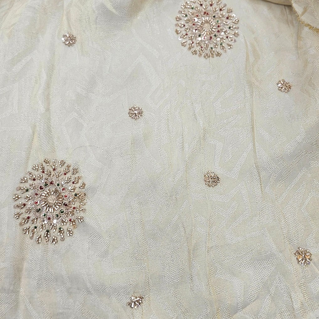 Embroidery Crepe Fabric - EB13265 - Flat fabric
