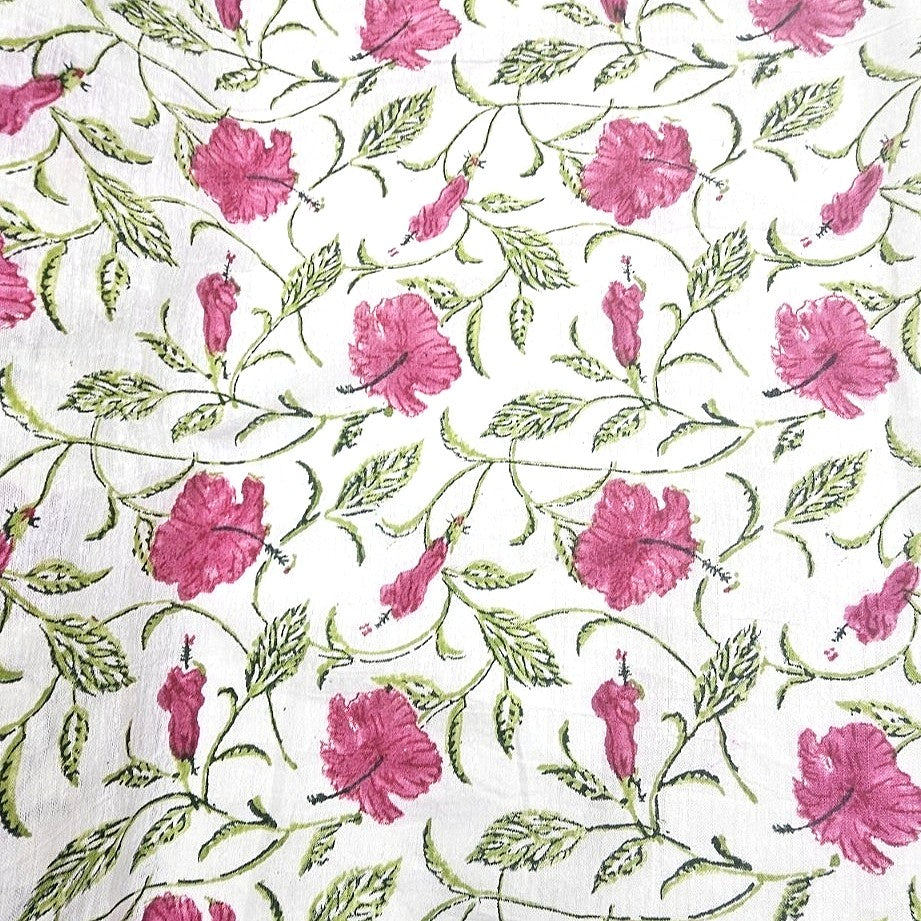 Floral Linen Fabric - EB13278 - Flat fabric