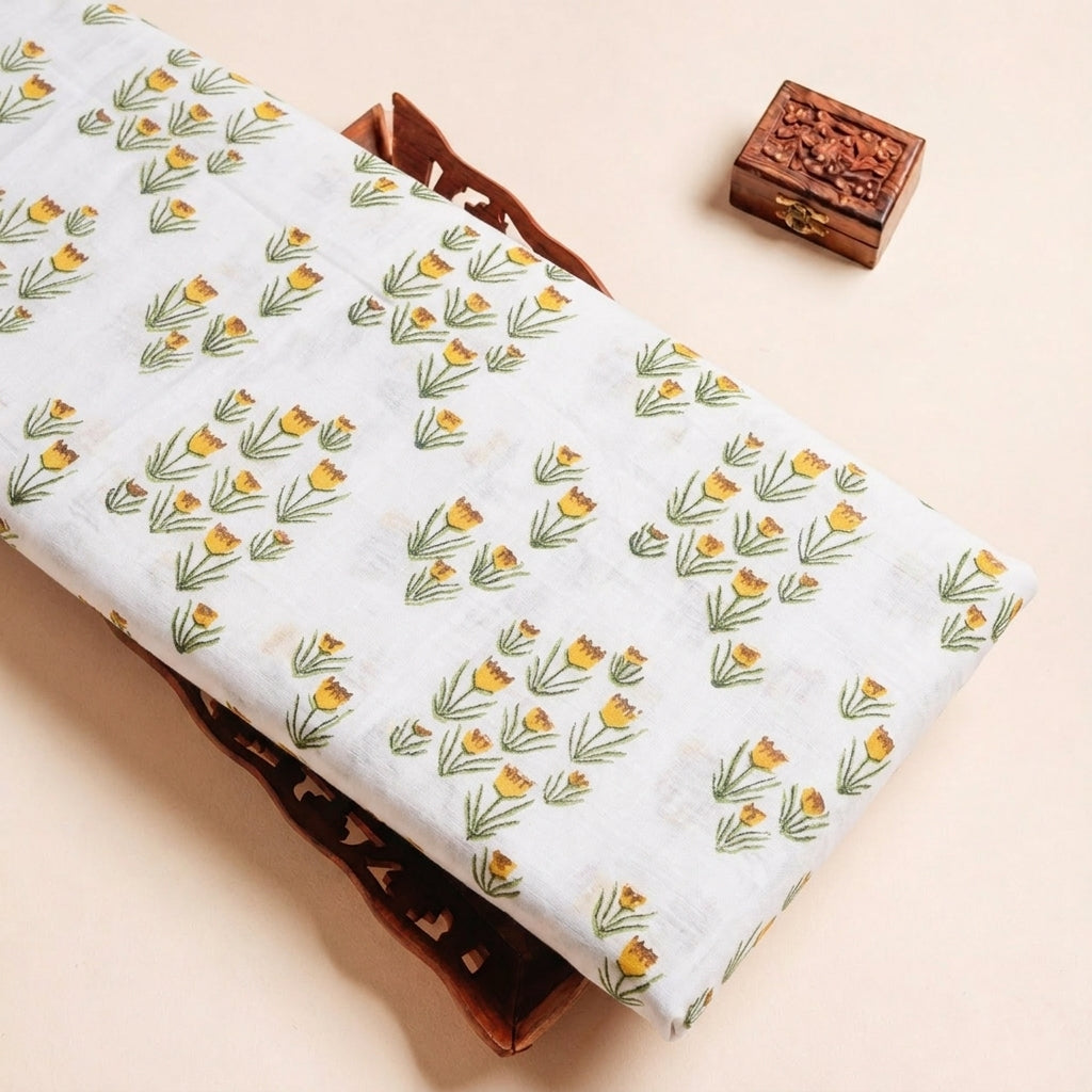 Floral Linen Fabric - EB13279 - tray_3