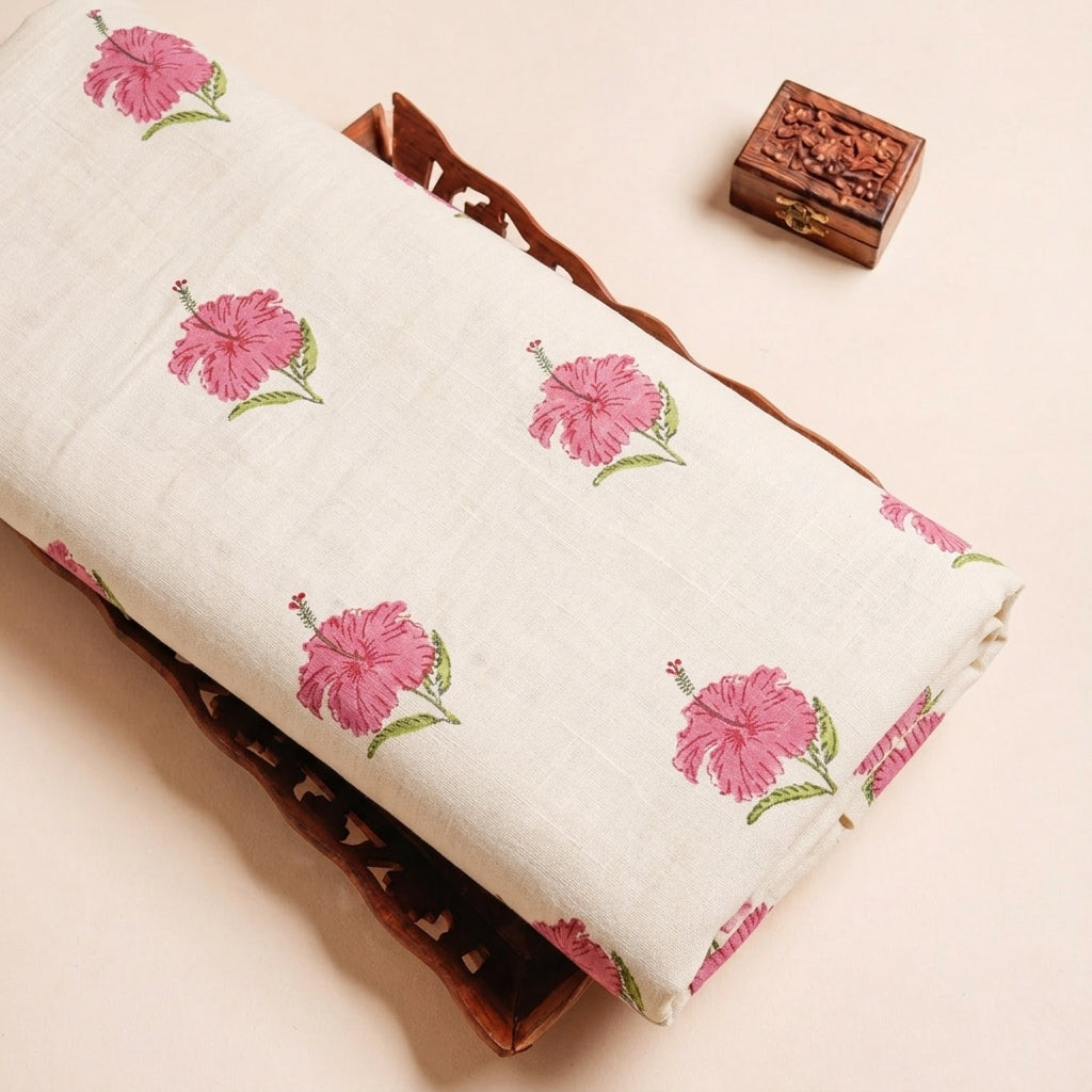 Floral Linen Fabric - EB13283 - tray_3