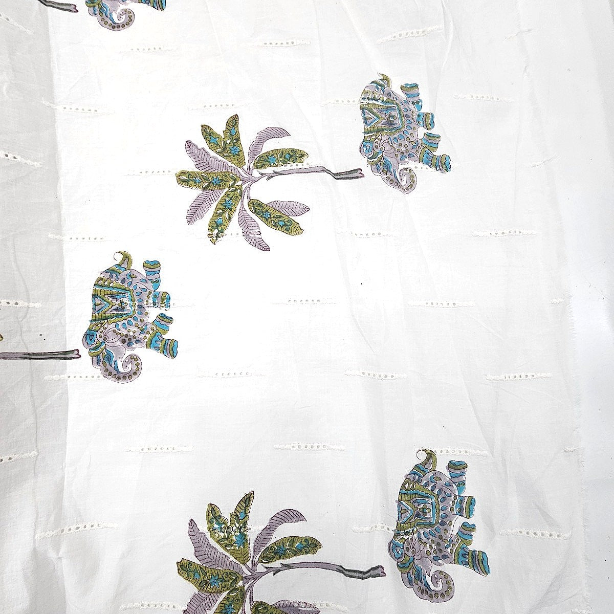 Embroidery Cotton Fabric - EB13286 - Flat fabric