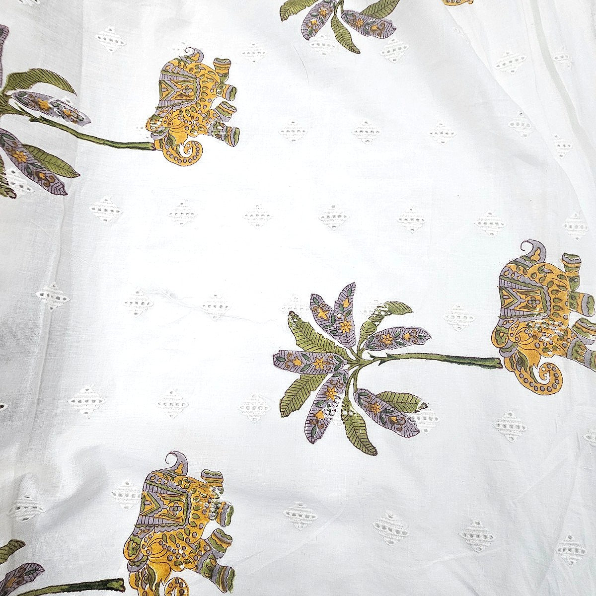 Embroidery Cotton Fabric - EB13287 - Flat fabric