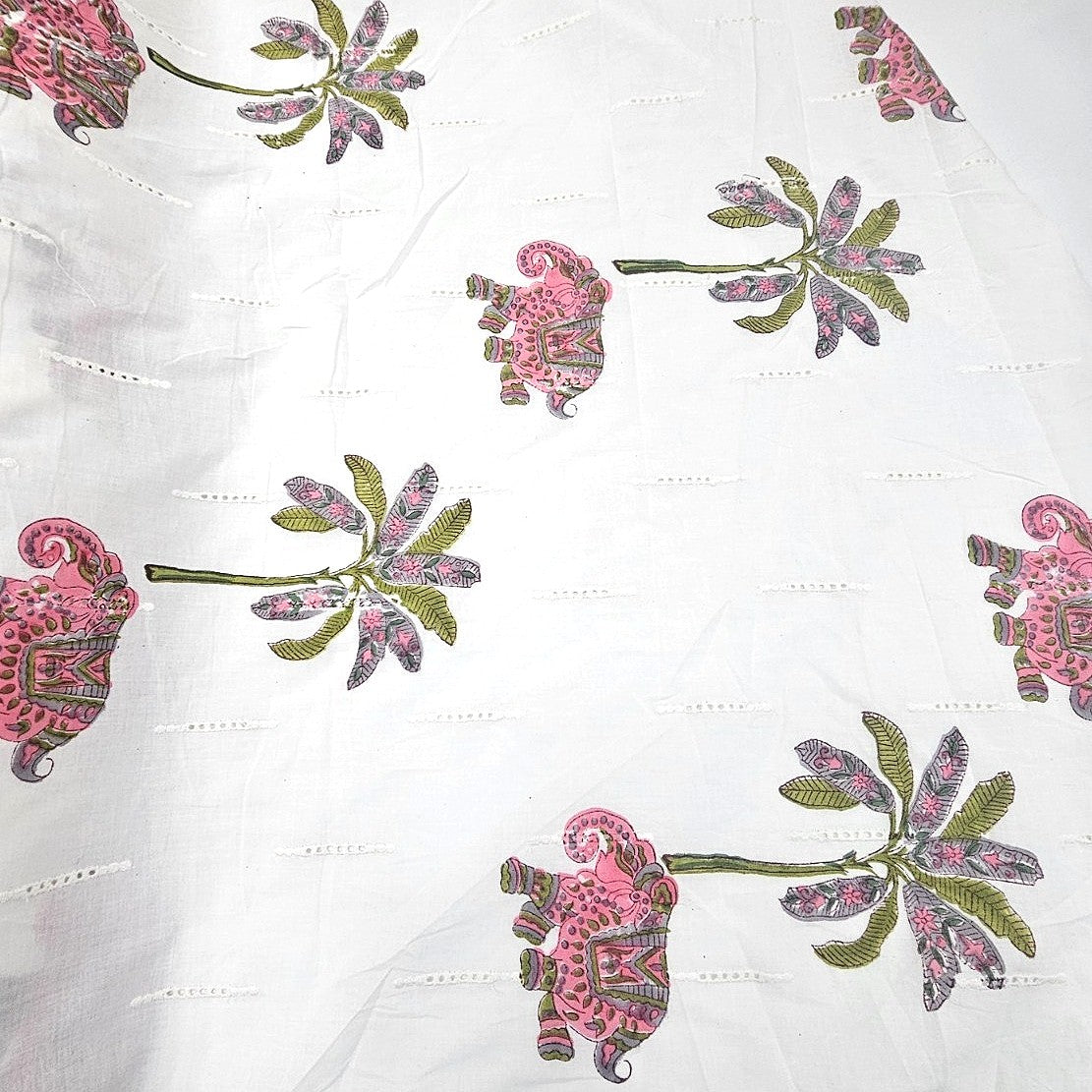 Embroidery Cotton Fabric - EB13288 - Flat fabric