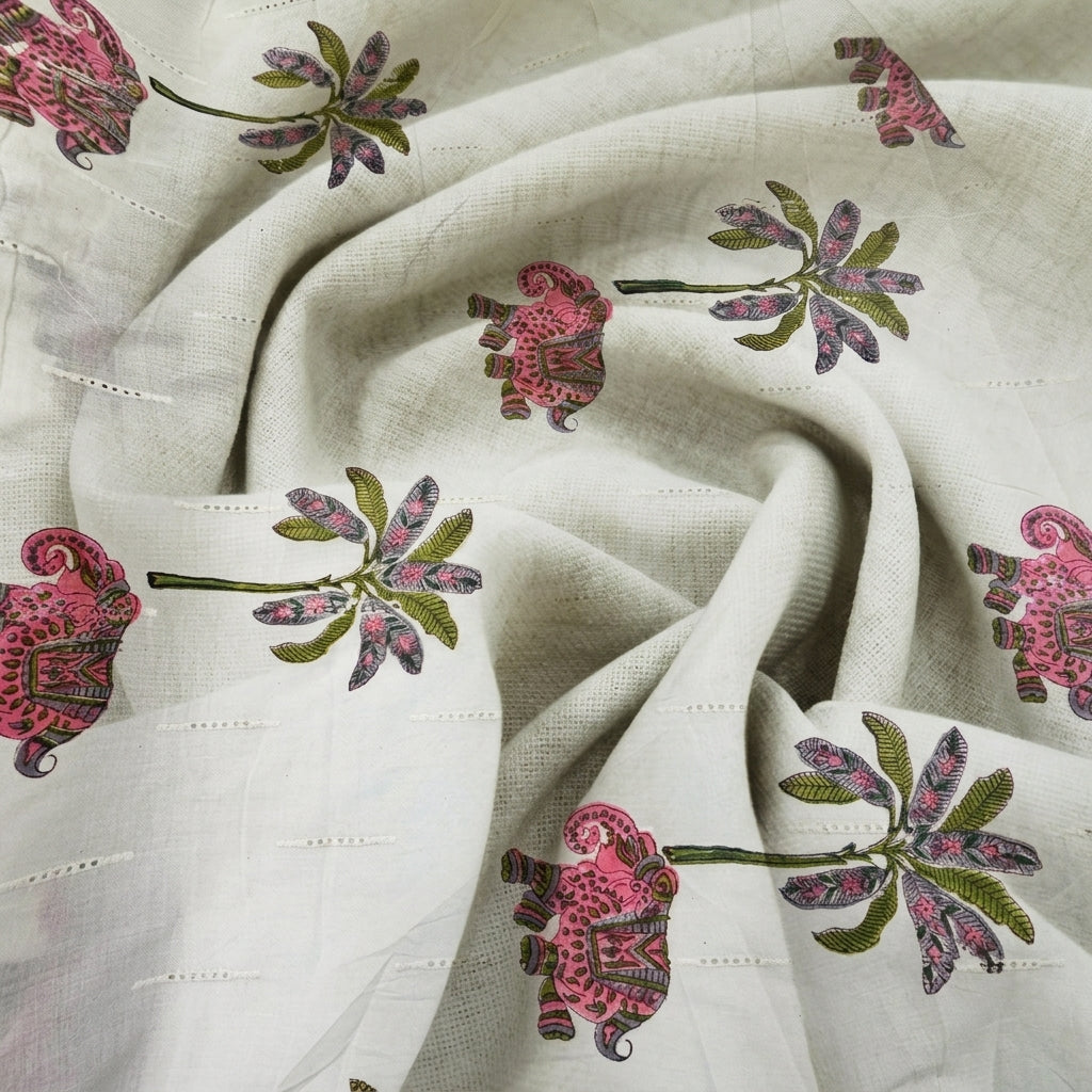 Embroidery Cotton Fabric - EB13288 - Swirl