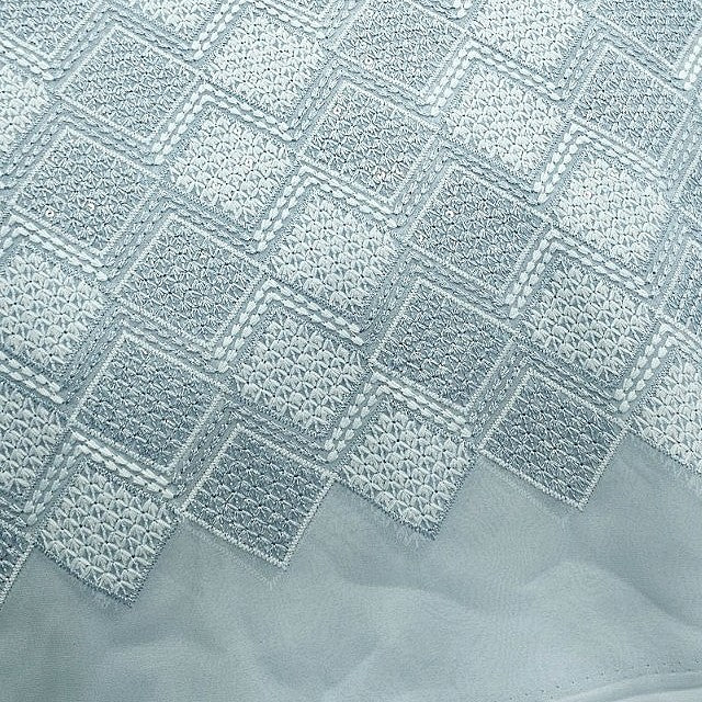 Embroidery Georgette Fabric - EB13297 - Flat fabric