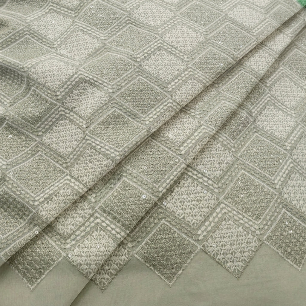 Embroidery Georgette Fabric - EB13301 - folds