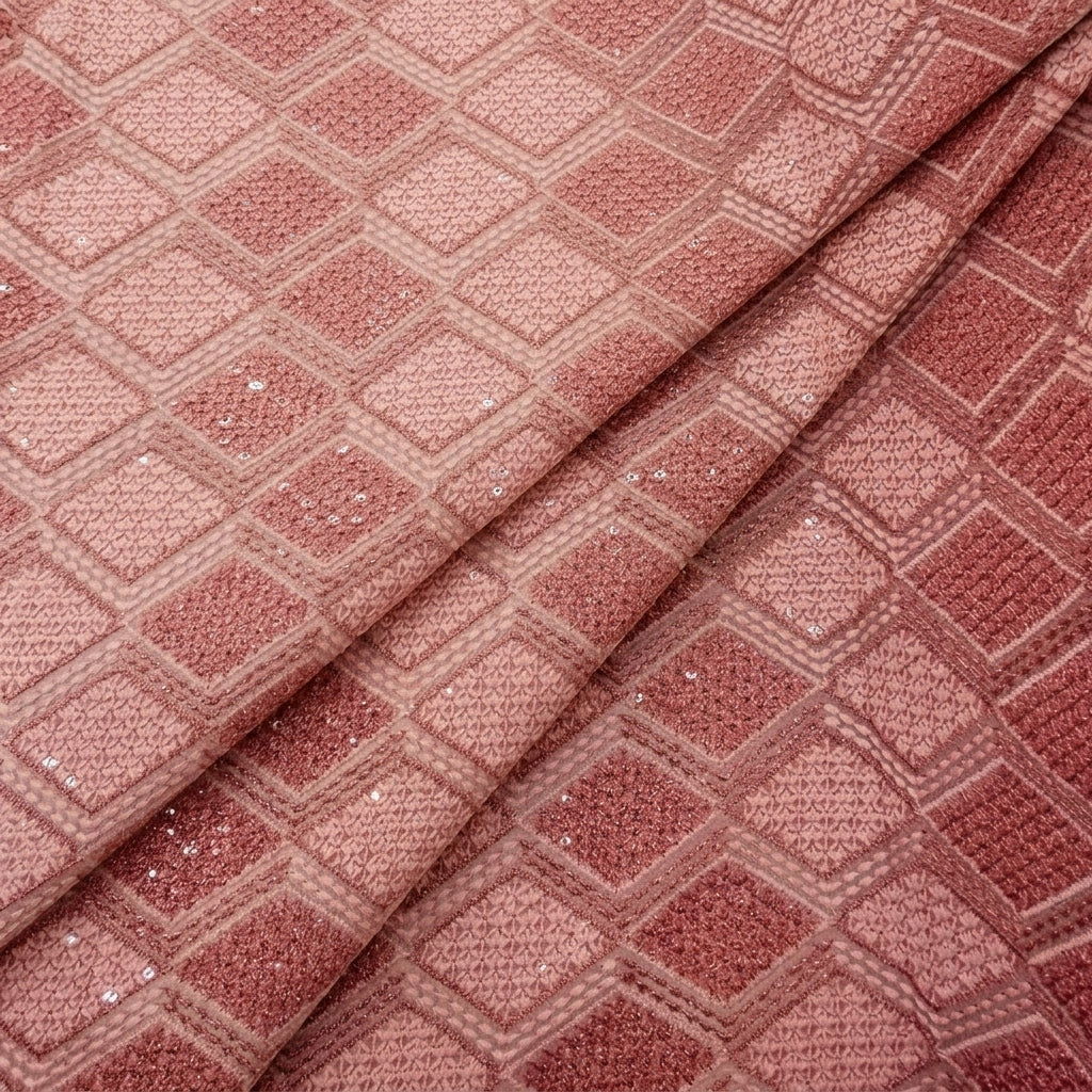 Embroidery Georgette Fabric - EB13302 - folds
