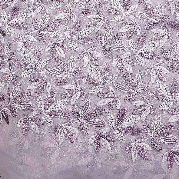 Embroidery Georgette Fabric - EB13307 - Flat fabric