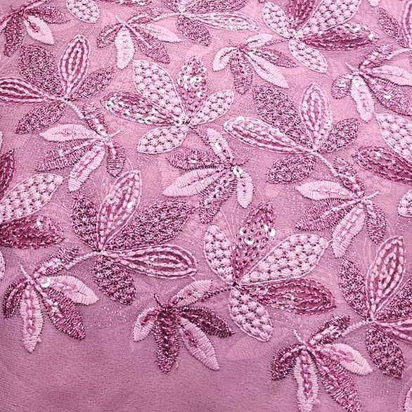Embroidery Georgette Fabric - EB13309 - Flat fabric
