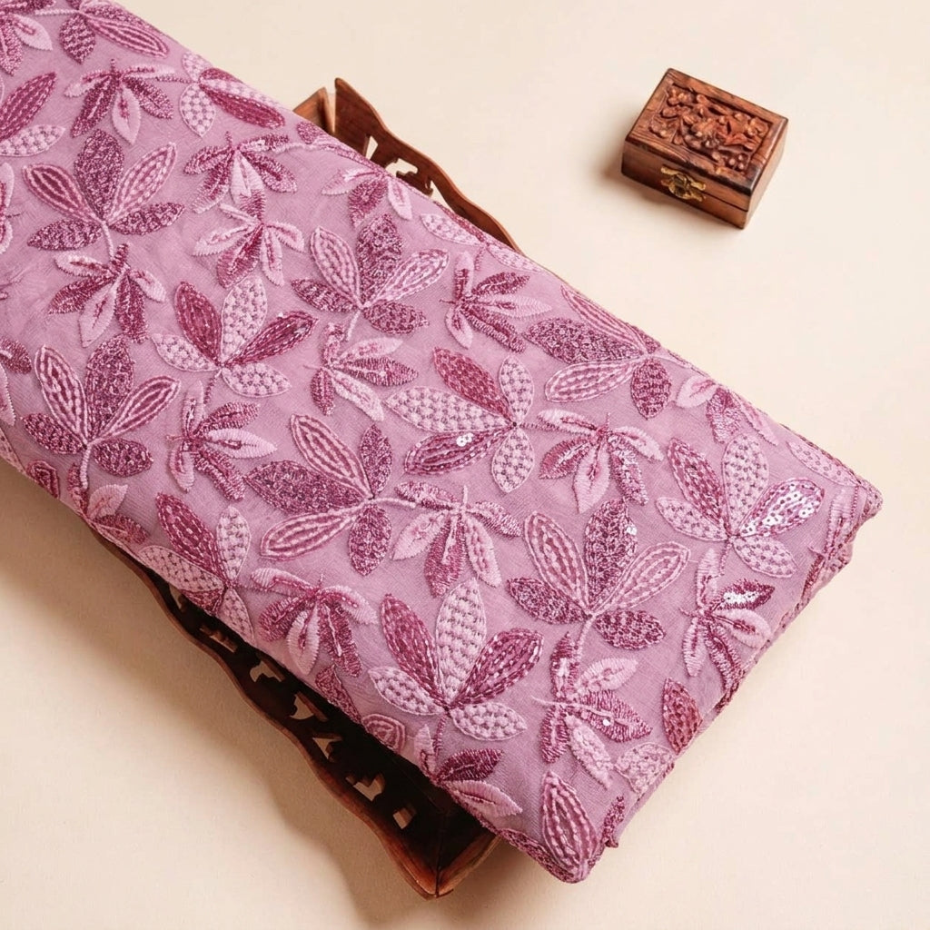 Embroidery Georgette Fabric - EB13309 - tray_3