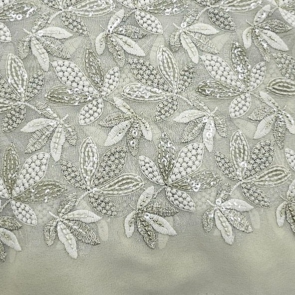 Embroidery Georgette Fabric - EB13311 - Flat fabric