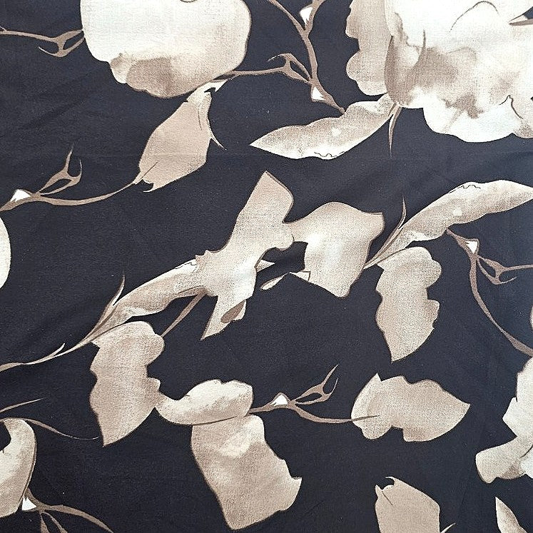 Floral Crepe Fabric - EB13324 - Flat Fabric