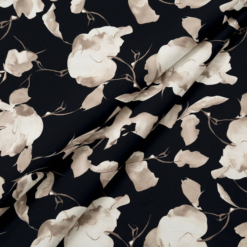 Floral Crepe Fabric - EB13324 - Folds
