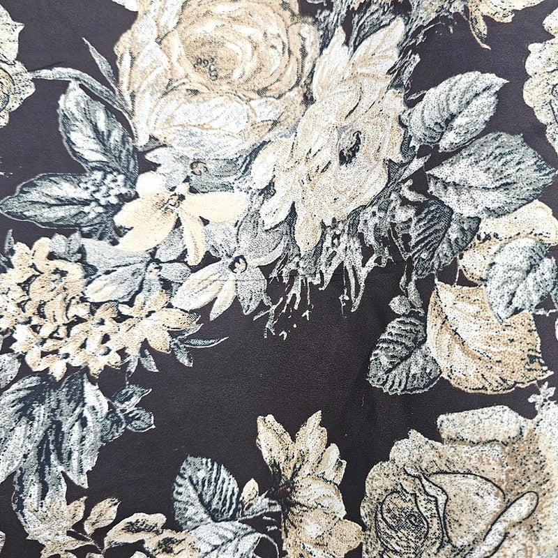 Floral Crepe Fabric - EB13325 - Flat Fabric