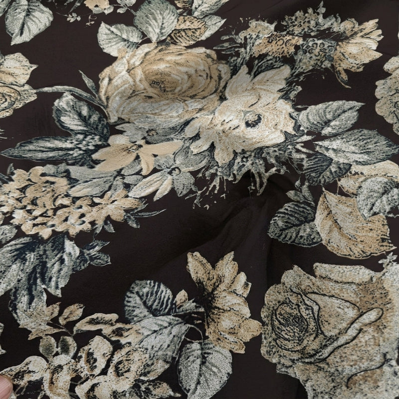 Floral Crepe Fabric - EB13325 - Swirl