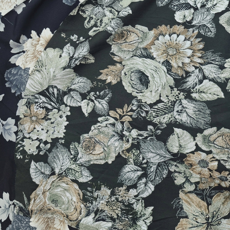 Floral Crepe Fabric - EB13326 - Swirl