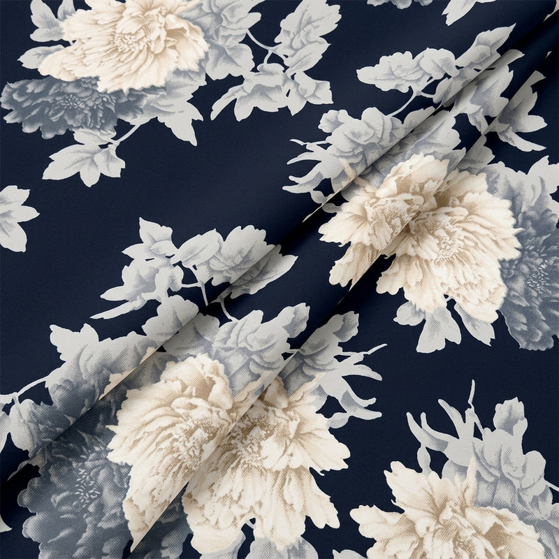 Floral Crepe Fabric - EB13327 - Folds