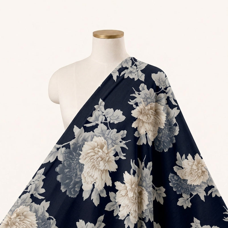 Floral Crepe Fabric - EB13327 - Saree Drape