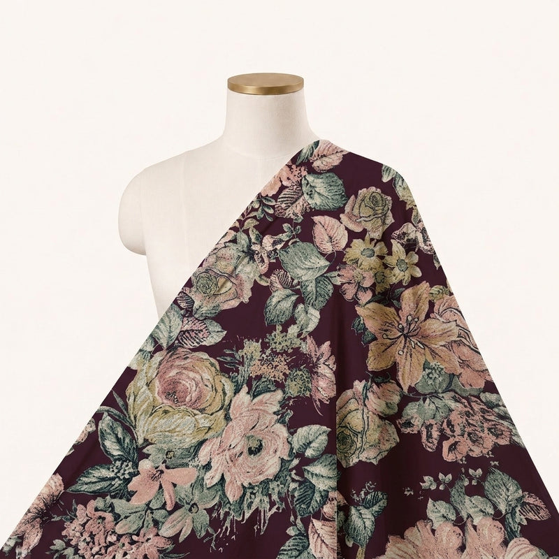 Floral Crepe Fabric - EB13328 - Saree Drape