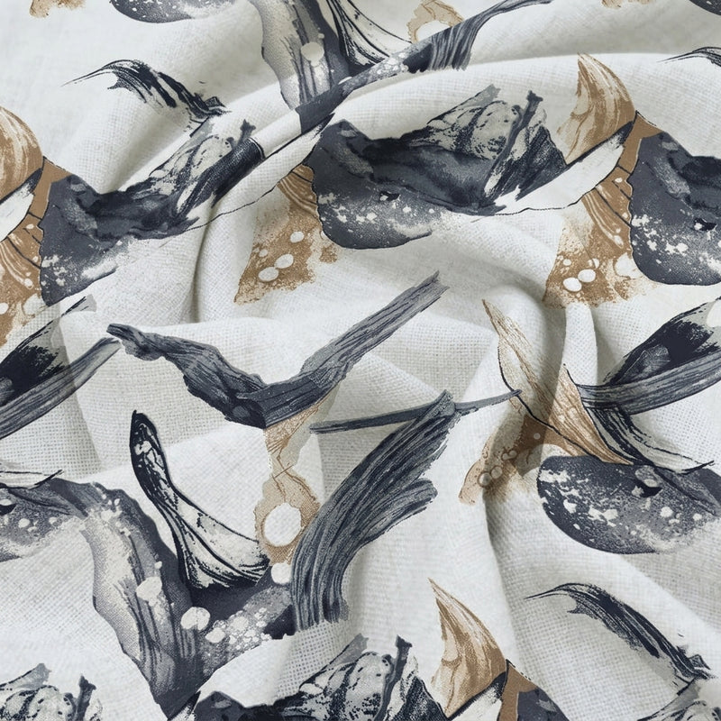 White Floral Crepe Fabric - EB13329 - EB13329 - Swirl