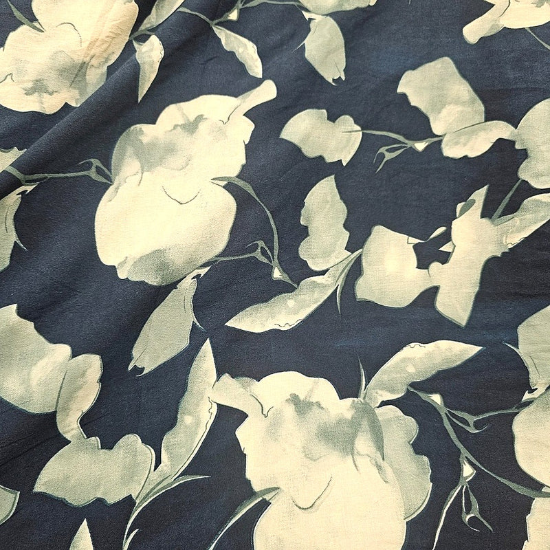 Floral Crepe Fabric - EB13331 - Flat Fabric