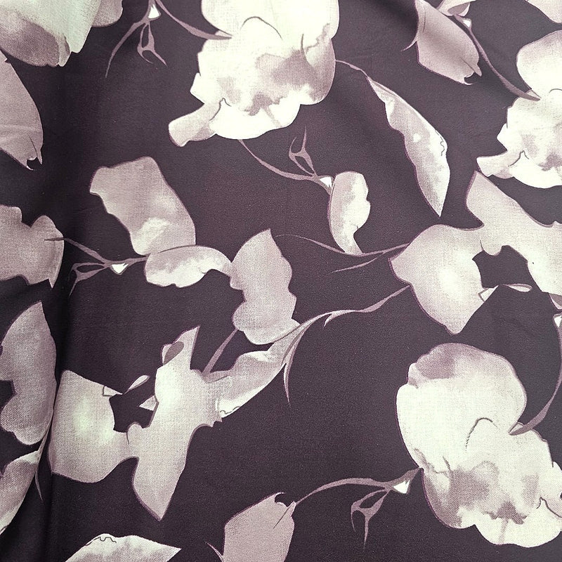 Floral Crepe Fabric - EB13334 - Flat Fabric