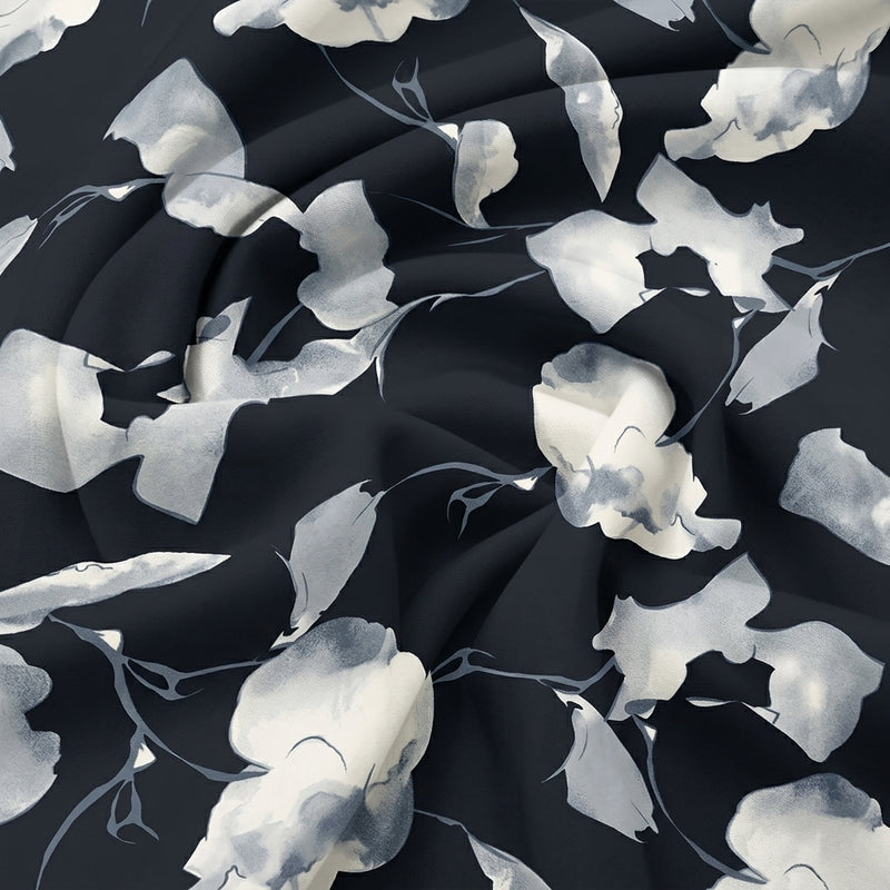 Floral Crepe Fabric - EB13335 - Swirl