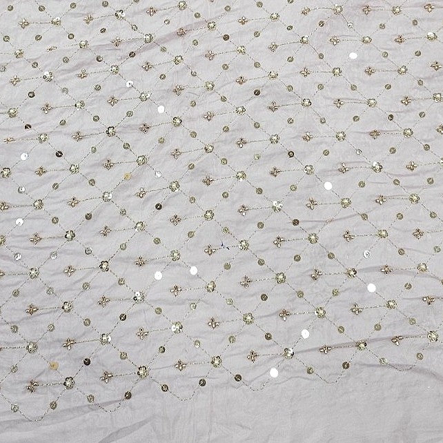 Embroidery Crepe Fabric - EB13355 - Flat fabric