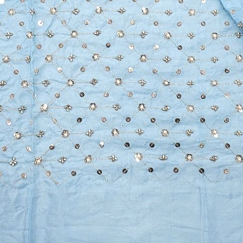 Embroidery Crepe Fabric - EB13357 - Flat fabric