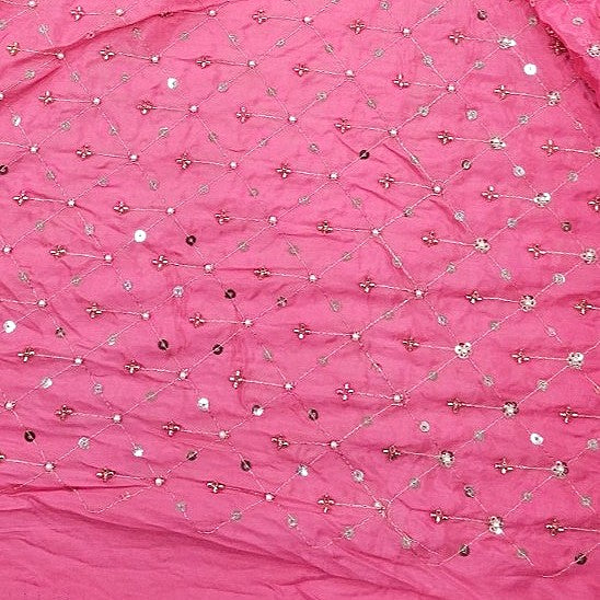 Embroidery Crepe Fabric - EB13359 - Flat fabric