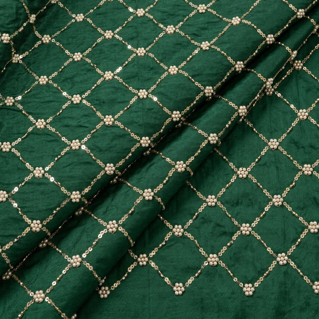 Embroidery Crepe Fabric - EB13364 - folds