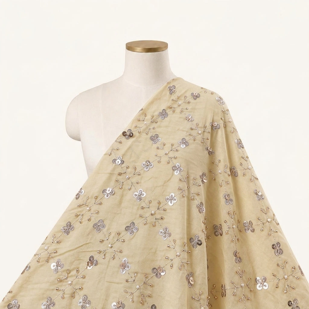 Embroidery Crepe Fabric - EB13367 - saree_drape