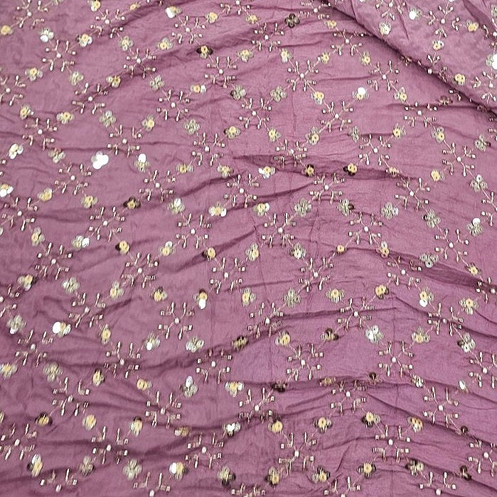 Embroidery Crepe Fabric - EB13368 - Flat fabric