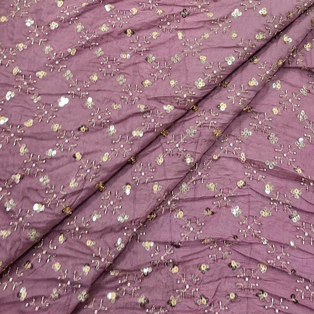 Embroidery Crepe Fabric - EB13368 - folds