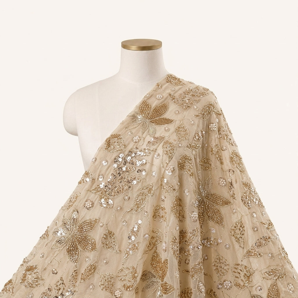 Embroidery Georgette Fabric - EB13371 - saree_drape