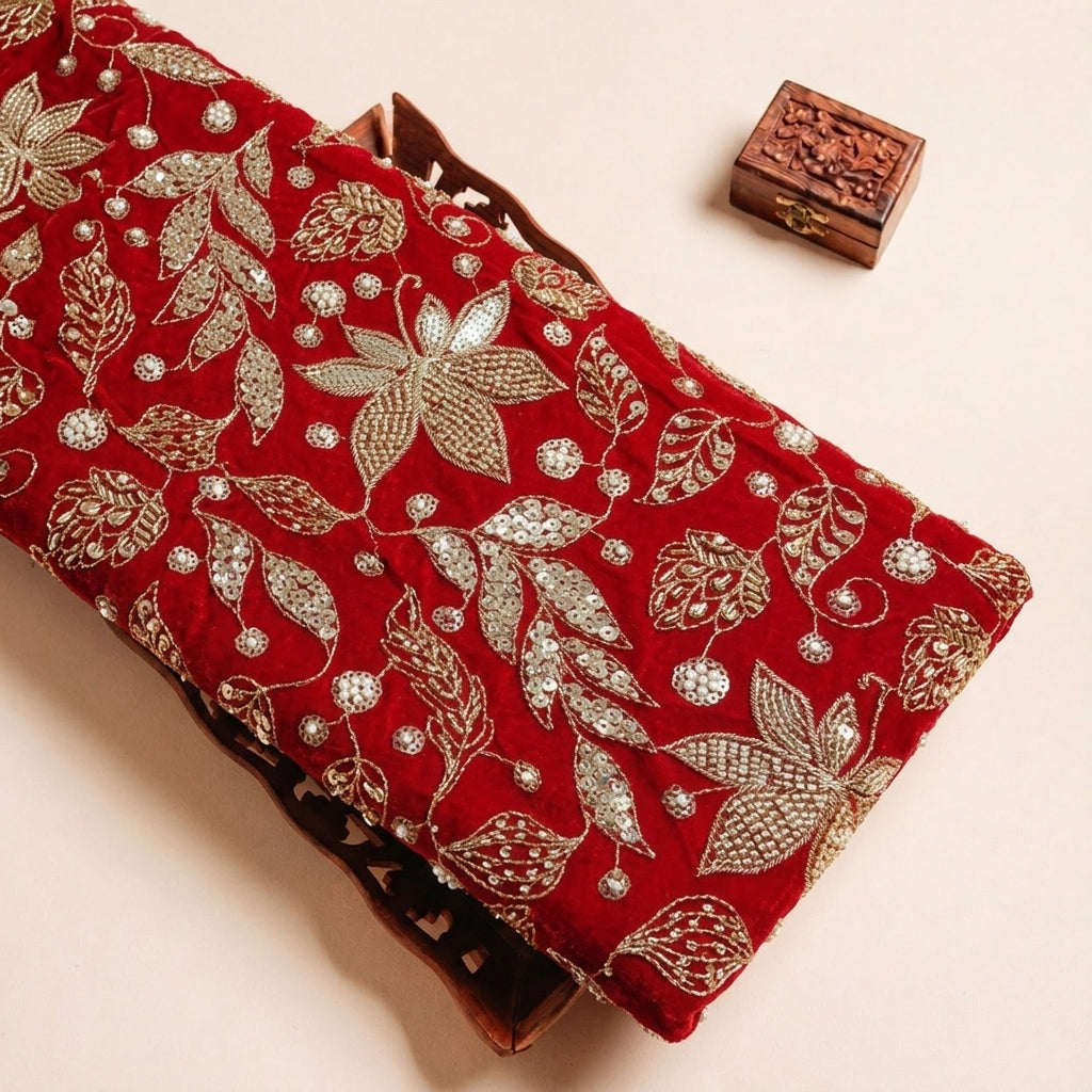 Embroidery Georgette Fabric - EB13372 - tray_3