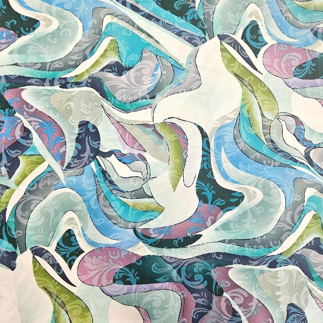 Abstract Crepe Fabric - EB13405 - Flat fabric