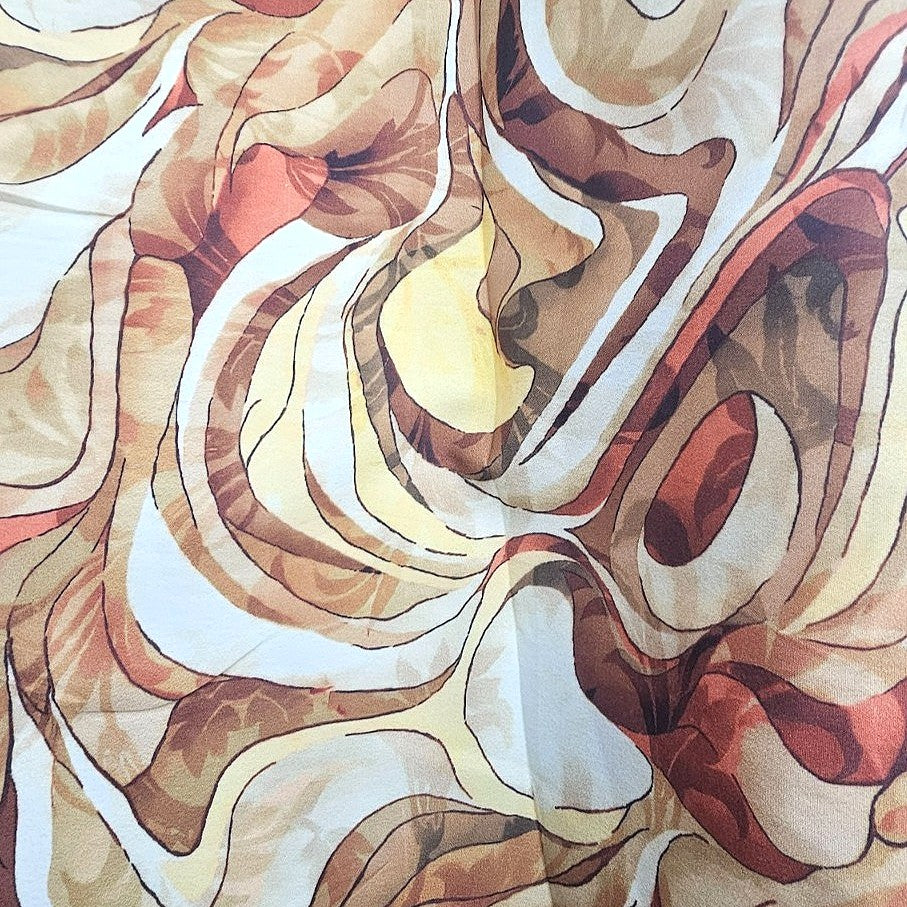 Abstract Crepe Fabric - EB13411 - Flat fabric
