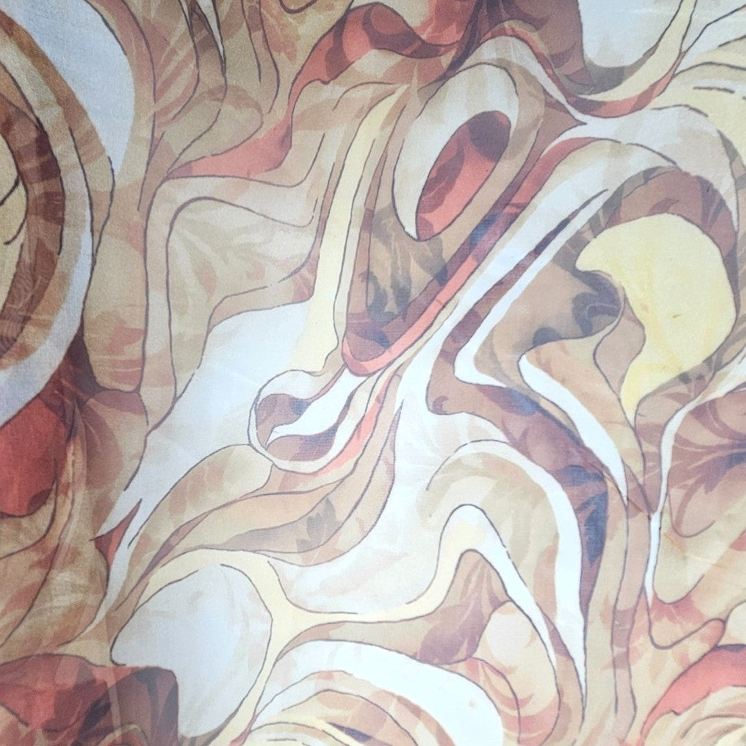 Abstract Organza Fabric - EB13419 - Flat fabric