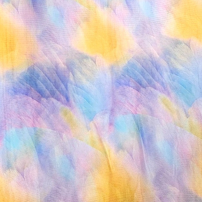 Violet Abstract Organza Fabric - EB13420 - EB13420 - Flat fabric